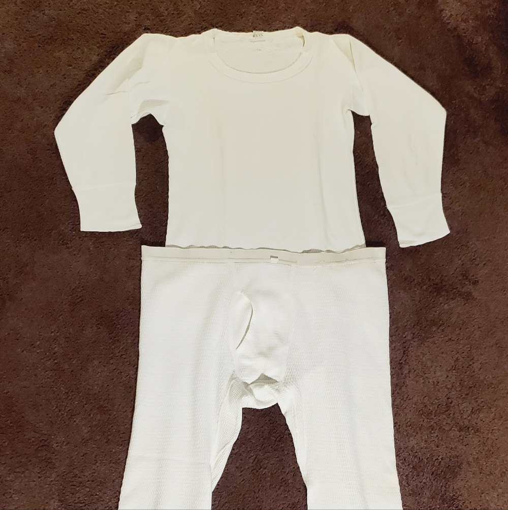 Vintage Classic West Thermal Men's Long Underwear (L) And Shirt (M) Waffle Knit